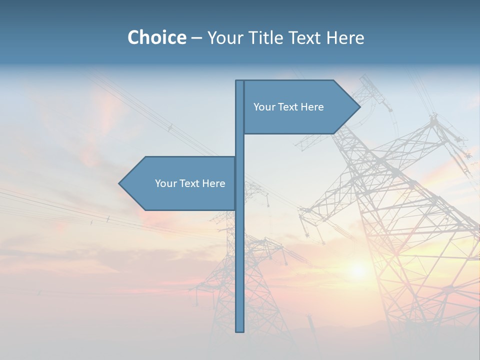 Pylon Energetic Tower PowerPoint Template