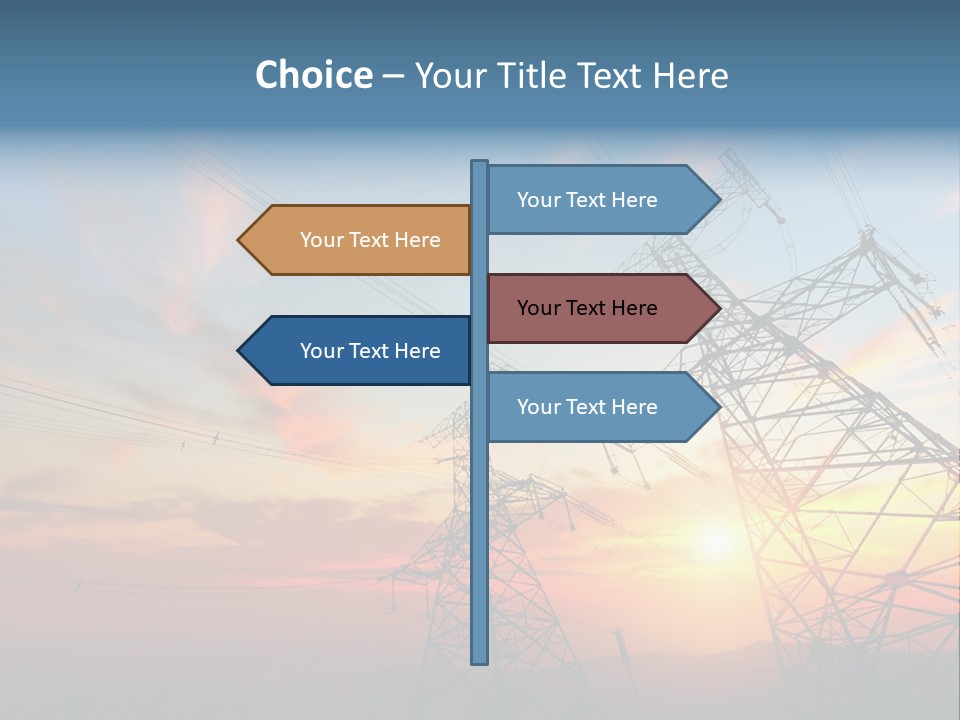 Pylon Energetic Tower PowerPoint Template