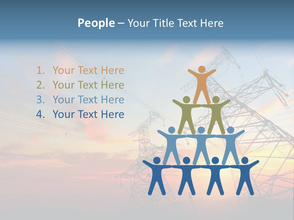 Pylon Energetic Tower PowerPoint Template