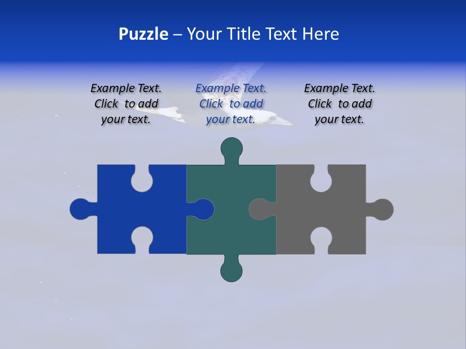 A Seagull Flying Over A Body Of Water PowerPoint Template