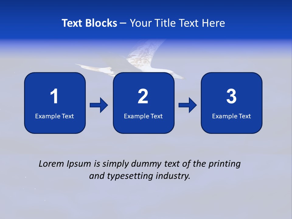 A Seagull Flying Over A Body Of Water PowerPoint Template