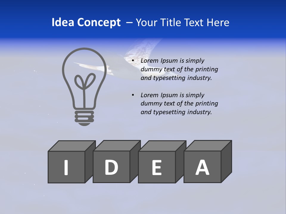 A Seagull Flying Over A Body Of Water PowerPoint Template