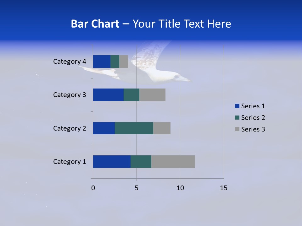 A Seagull Flying Over A Body Of Water PowerPoint Template