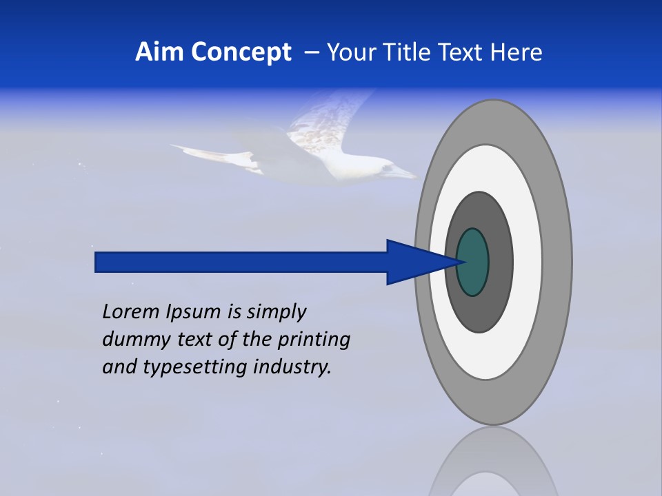 A Seagull Flying Over A Body Of Water PowerPoint Template