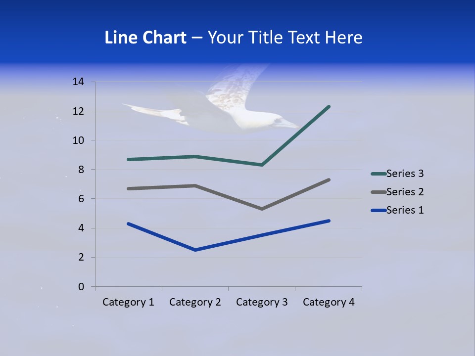 A Seagull Flying Over A Body Of Water PowerPoint Template