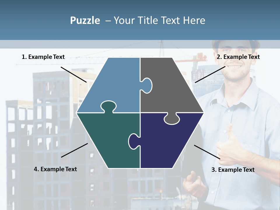A Man In A Hard Hat Giving A Thumbs Up PowerPoint Template