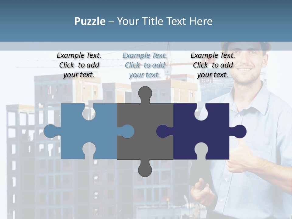 A Man In A Hard Hat Giving A Thumbs Up PowerPoint Template