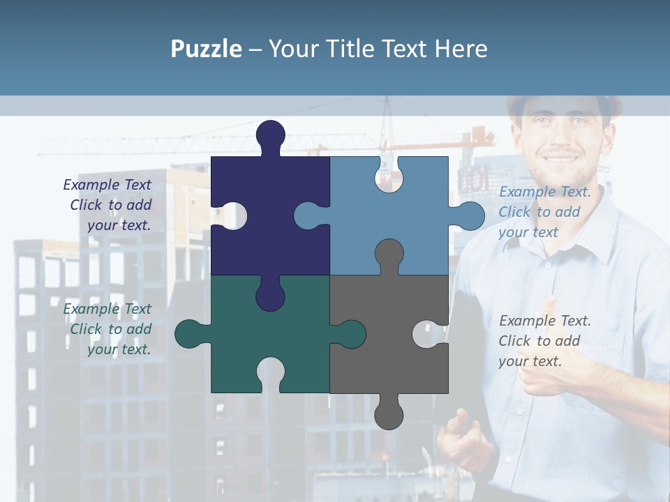 A Man In A Hard Hat Giving A Thumbs Up PowerPoint Template