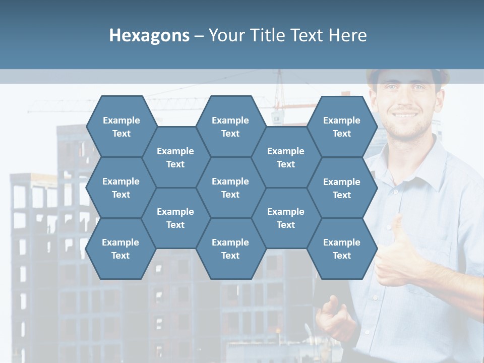 A Man In A Hard Hat Giving A Thumbs Up PowerPoint Template