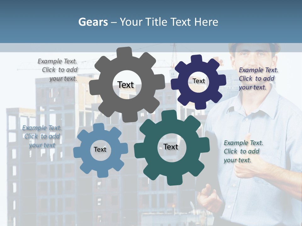 A Man In A Hard Hat Giving A Thumbs Up PowerPoint Template