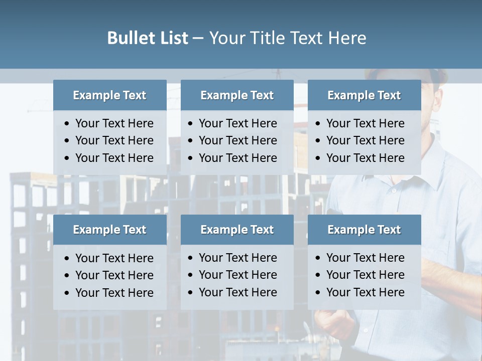 A Man In A Hard Hat Giving A Thumbs Up PowerPoint Template