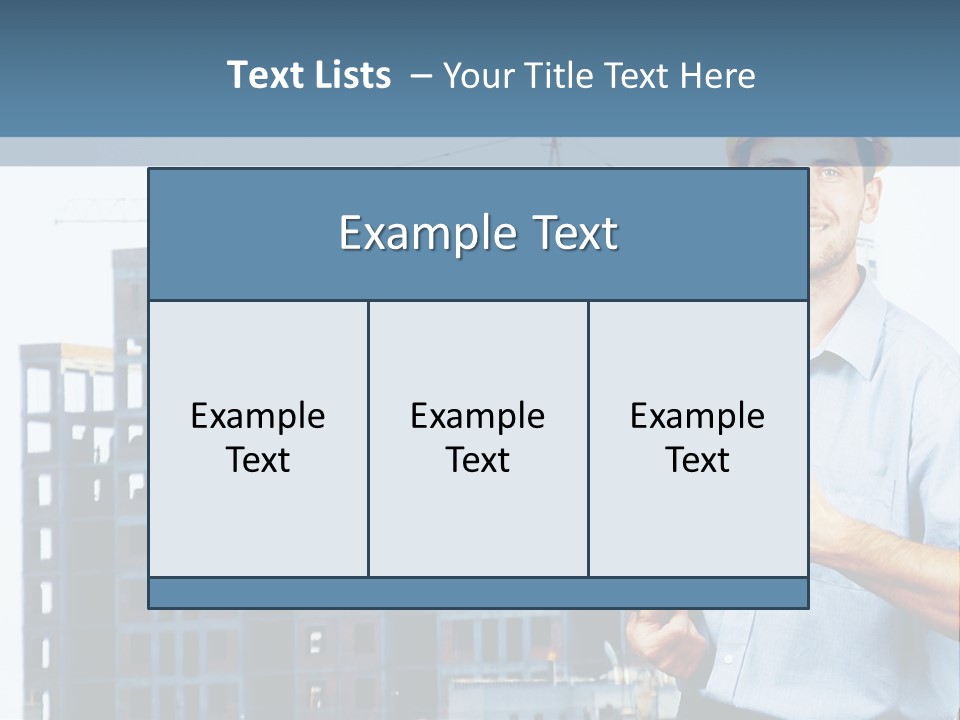 A Man In A Hard Hat Giving A Thumbs Up PowerPoint Template