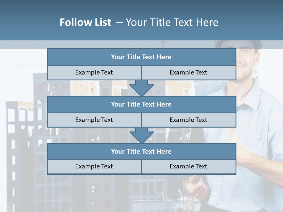 A Man In A Hard Hat Giving A Thumbs Up PowerPoint Template