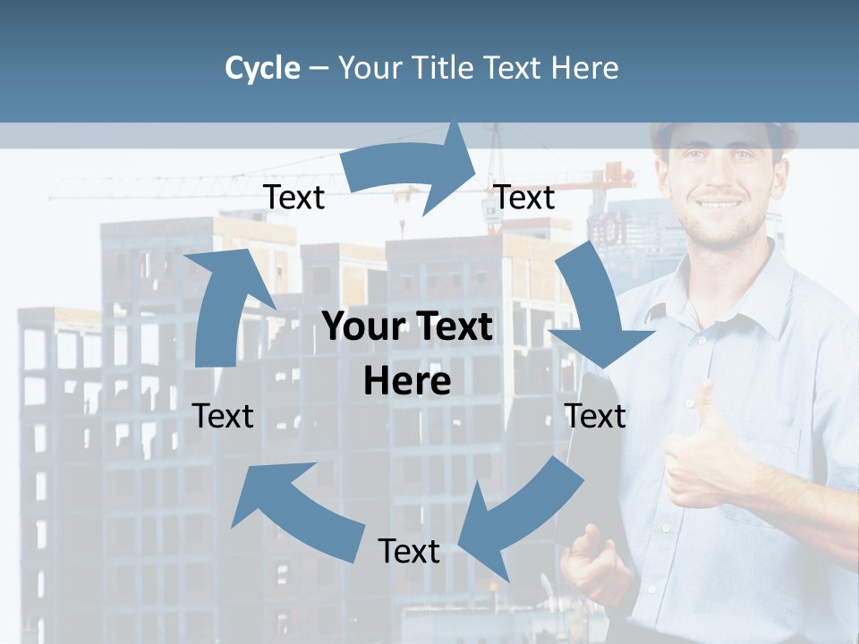 A Man In A Hard Hat Giving A Thumbs Up PowerPoint Template