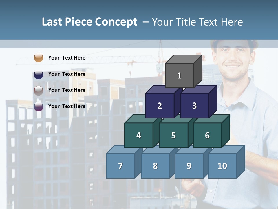 A Man In A Hard Hat Giving A Thumbs Up PowerPoint Template