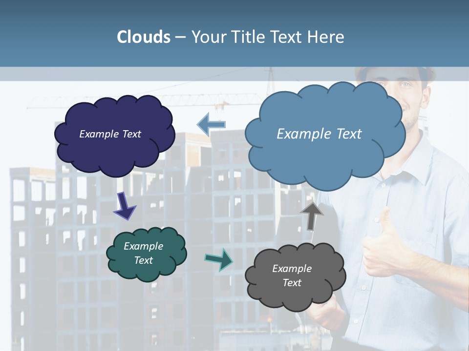 A Man In A Hard Hat Giving A Thumbs Up PowerPoint Template
