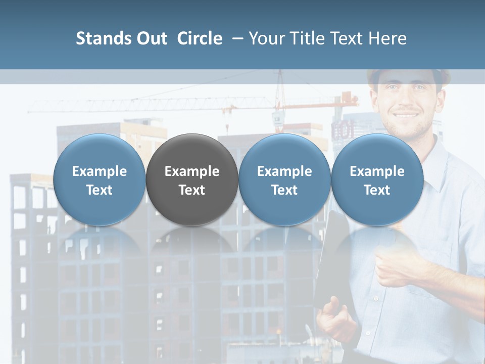 A Man In A Hard Hat Giving A Thumbs Up PowerPoint Template