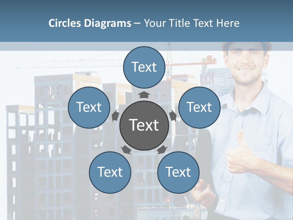 A Man In A Hard Hat Giving A Thumbs Up PowerPoint Template