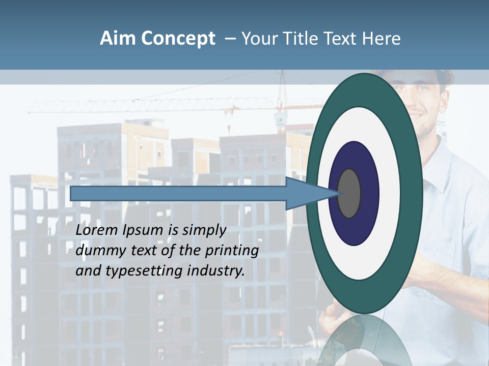 A Man In A Hard Hat Giving A Thumbs Up PowerPoint Template