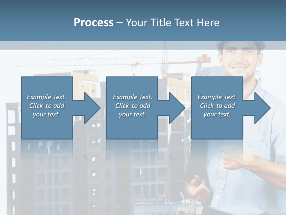 A Man In A Hard Hat Giving A Thumbs Up PowerPoint Template