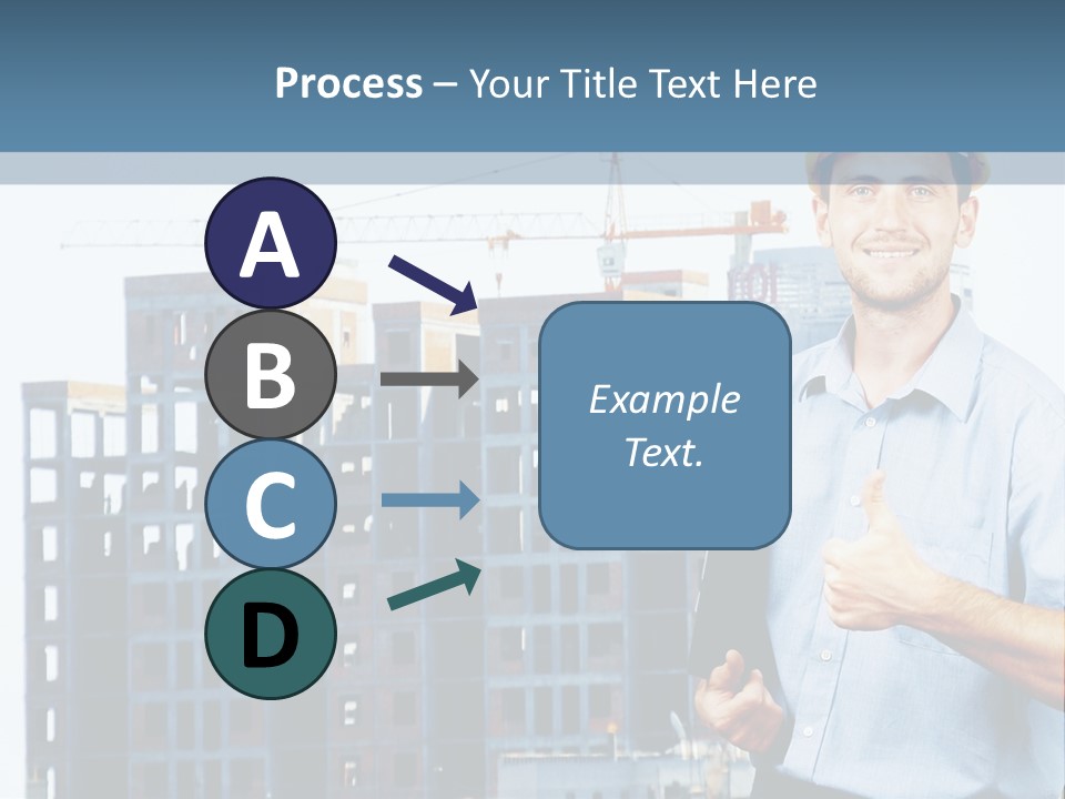 A Man In A Hard Hat Giving A Thumbs Up PowerPoint Template