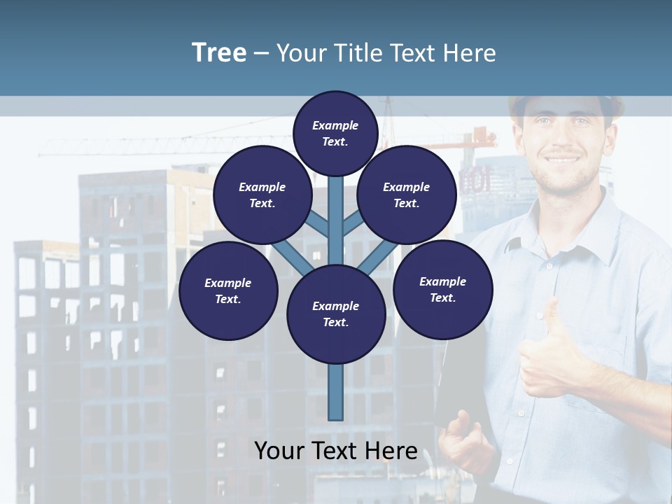 A Man In A Hard Hat Giving A Thumbs Up PowerPoint Template