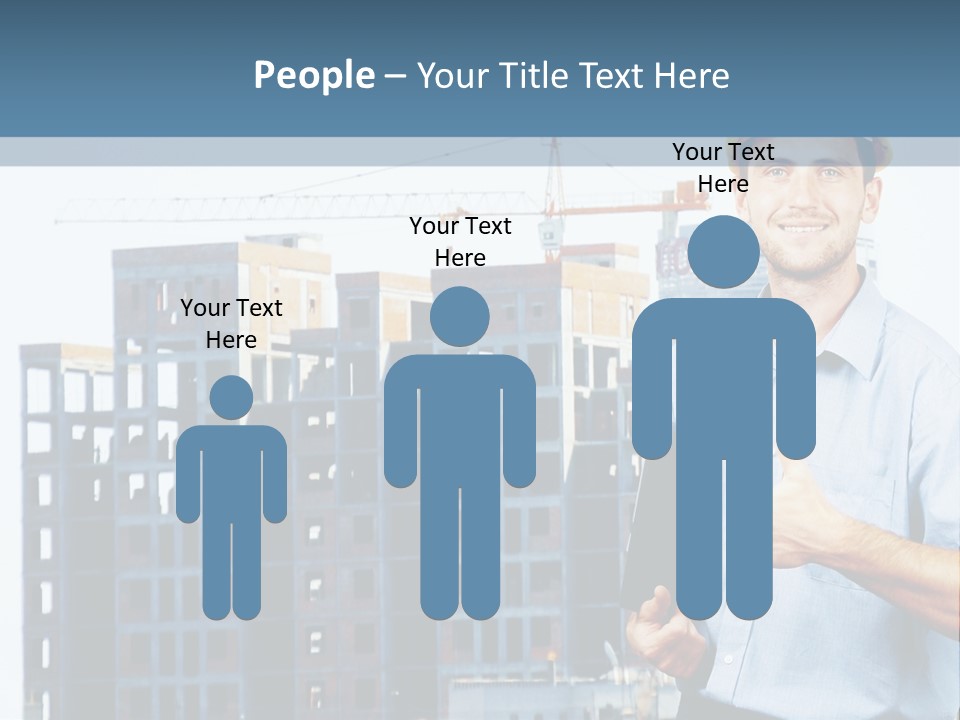 A Man In A Hard Hat Giving A Thumbs Up PowerPoint Template