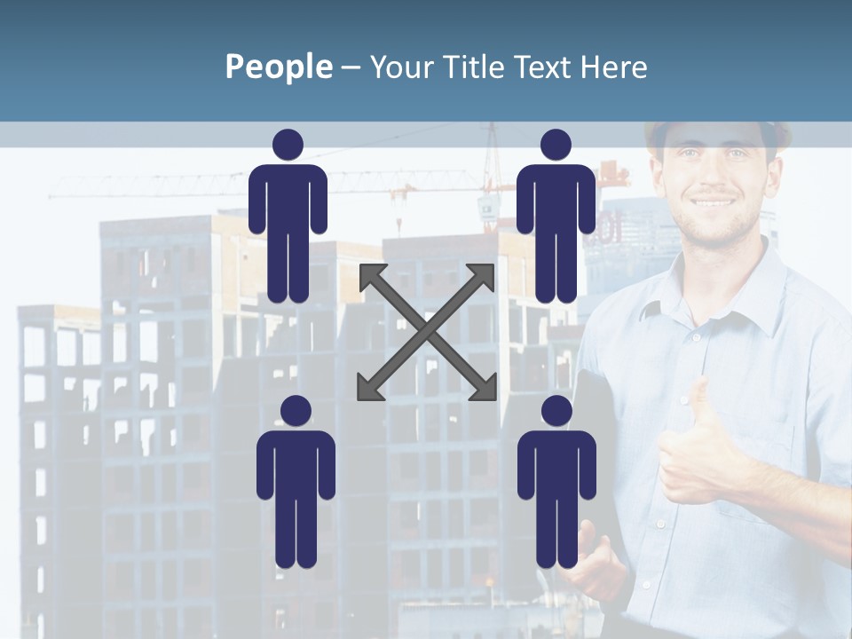 A Man In A Hard Hat Giving A Thumbs Up PowerPoint Template