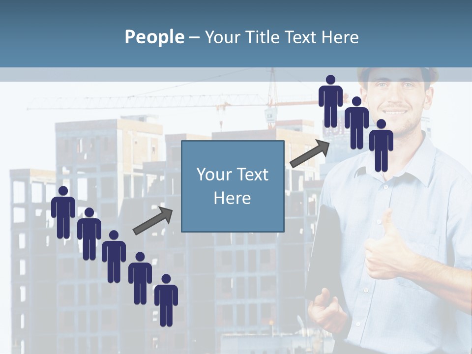 A Man In A Hard Hat Giving A Thumbs Up PowerPoint Template