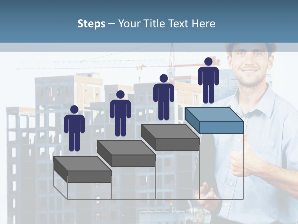 A Man In A Hard Hat Giving A Thumbs Up PowerPoint Template