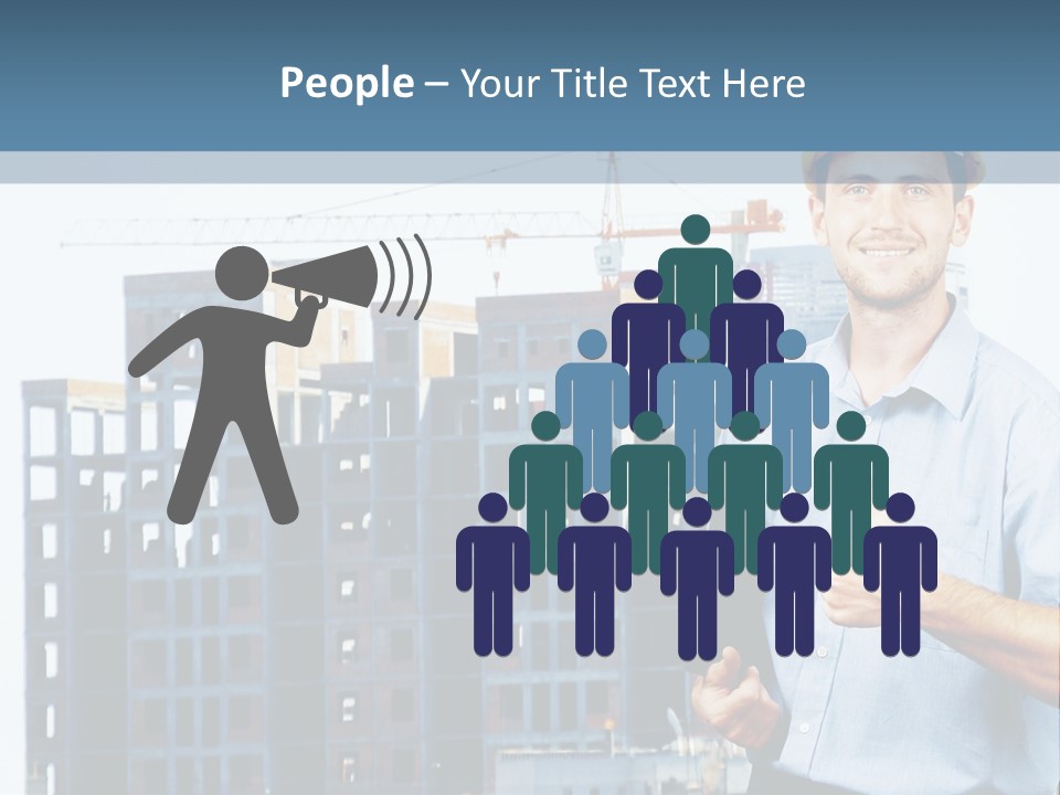 A Man In A Hard Hat Giving A Thumbs Up PowerPoint Template
