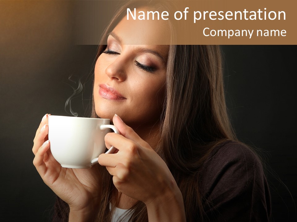 Coffee Tea Young PowerPoint Template