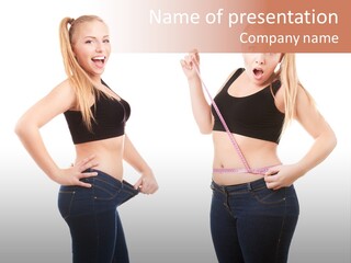 Isolated Loss Fat PowerPoint Template