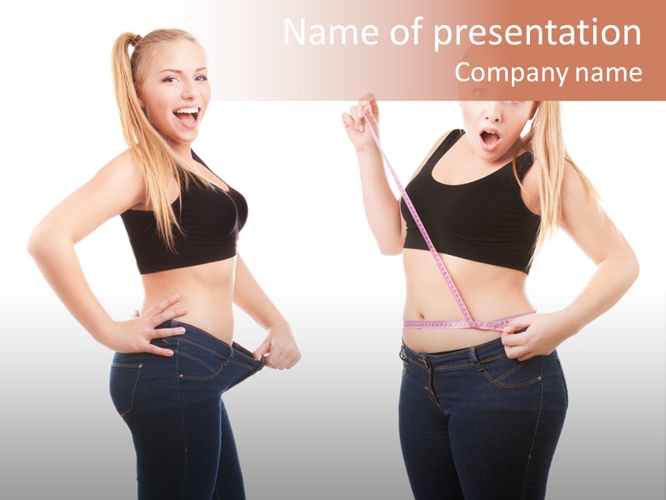 Isolated Loss Fat PowerPoint Template