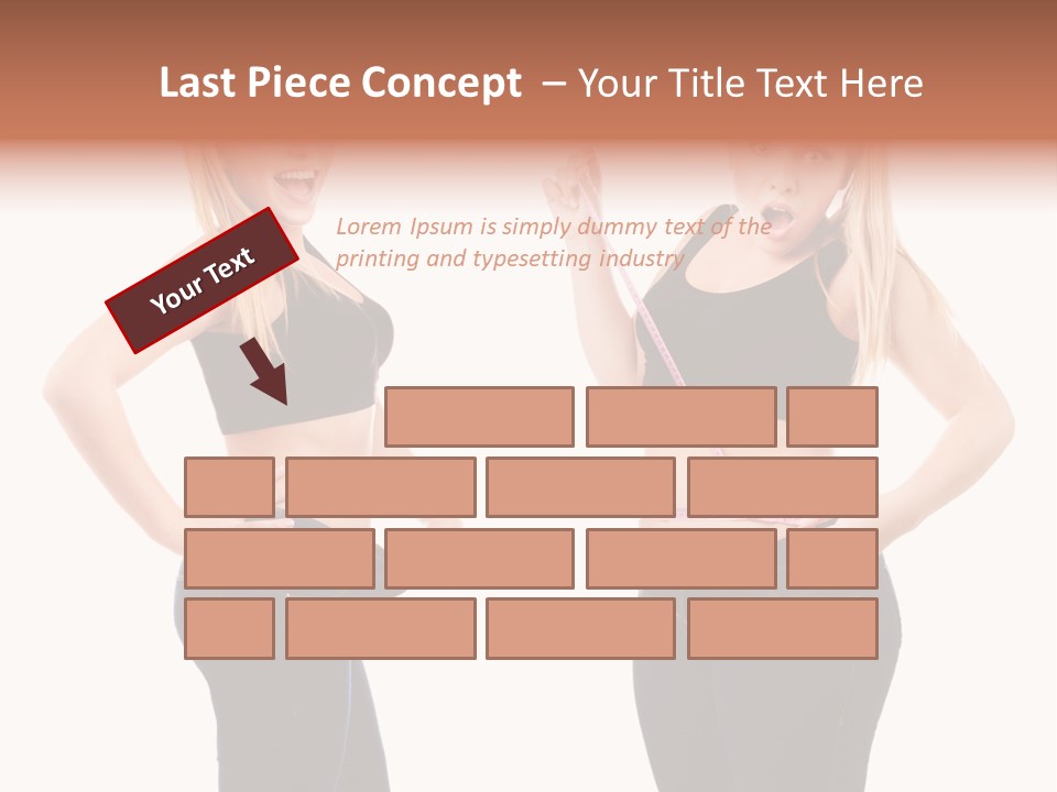 Isolated Loss Fat PowerPoint Template