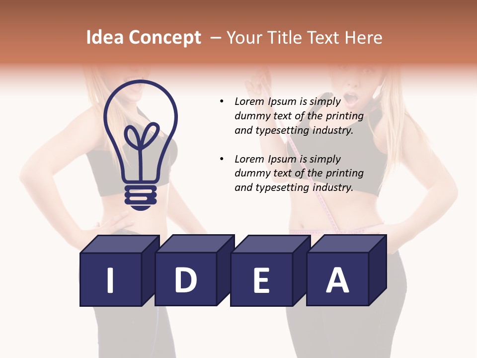 Isolated Loss Fat PowerPoint Template