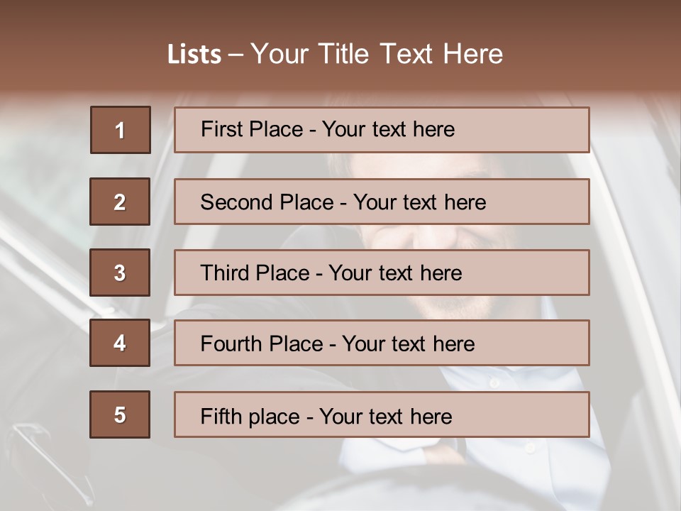 Sell Happy Businessman PowerPoint Template