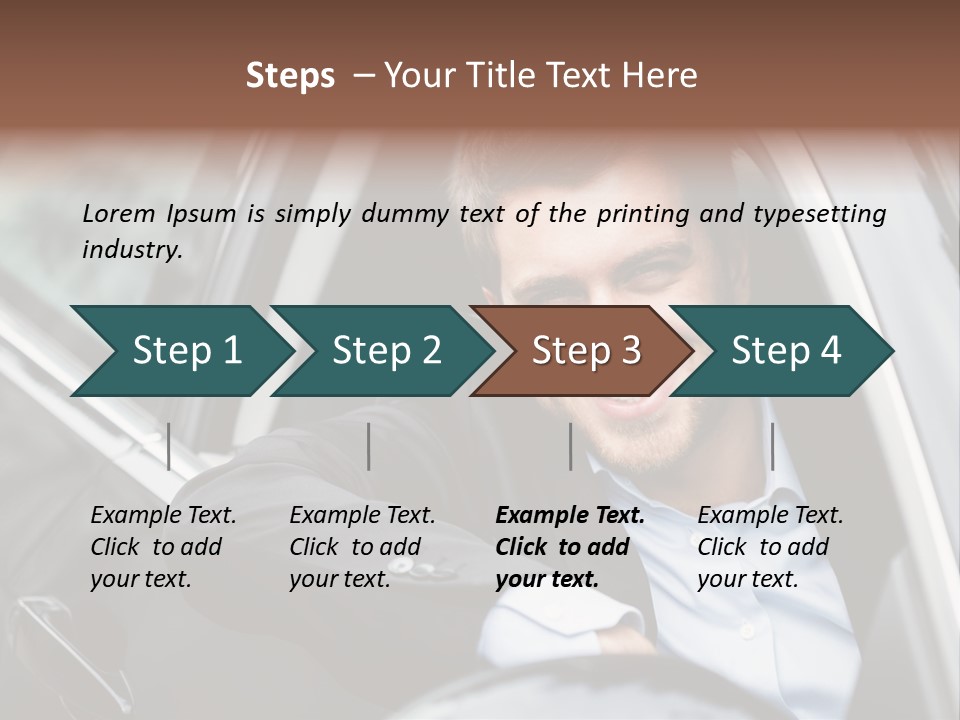 Sell Happy Businessman PowerPoint Template