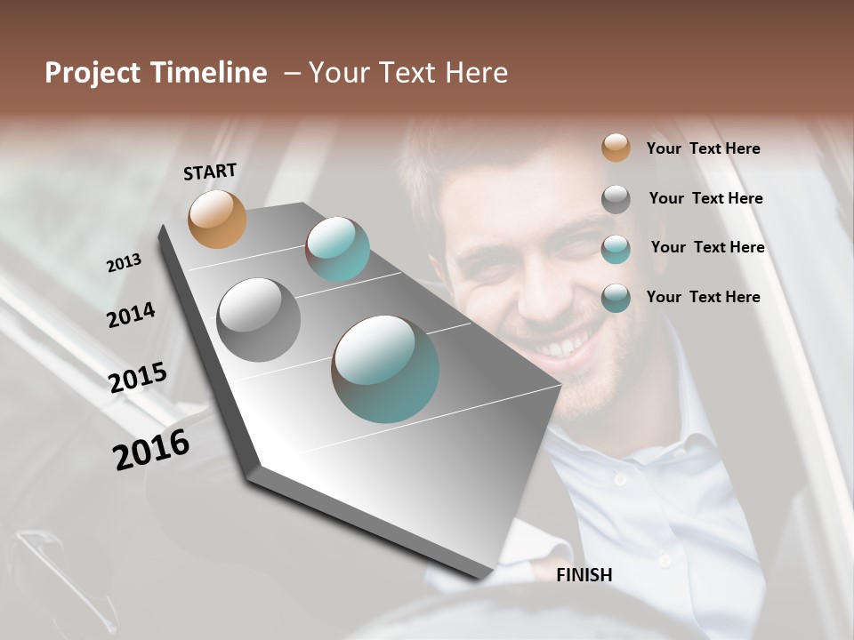 Sell Happy Businessman PowerPoint Template
