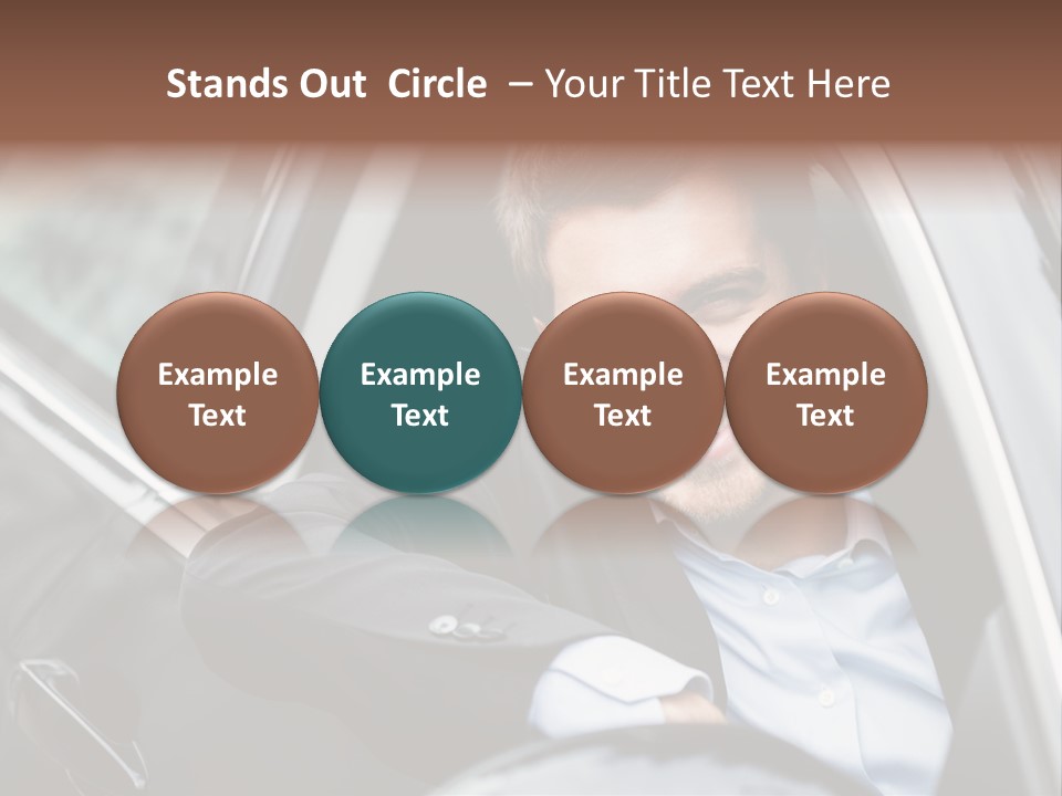 Sell Happy Businessman PowerPoint Template