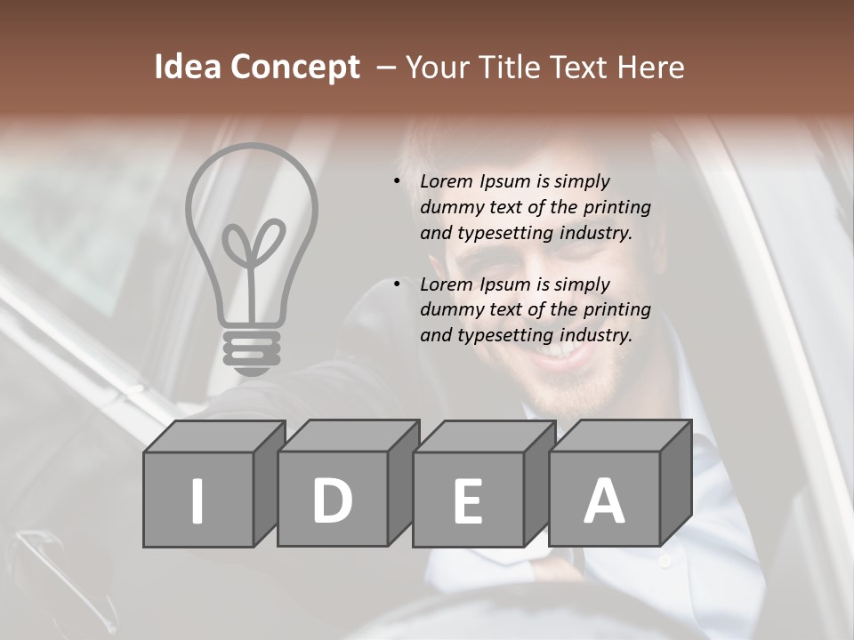 Sell Happy Businessman PowerPoint Template