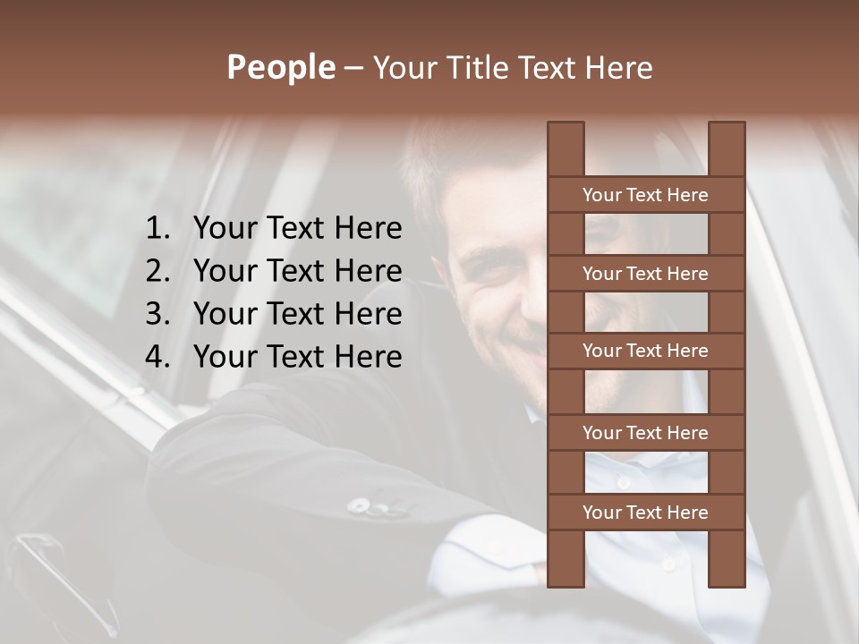 Sell Happy Businessman PowerPoint Template