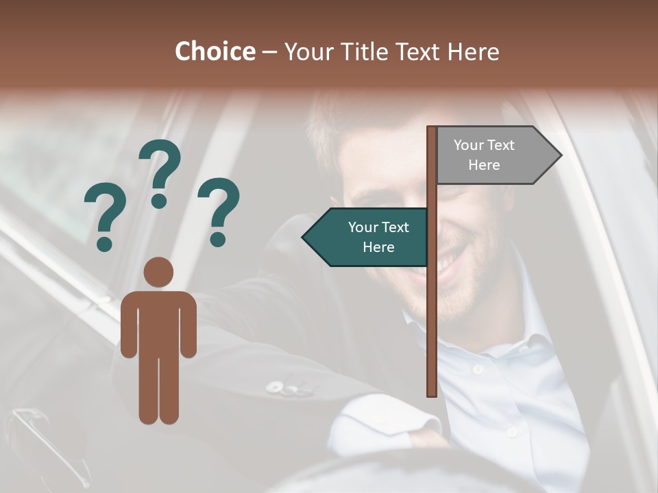 Sell Happy Businessman PowerPoint Template