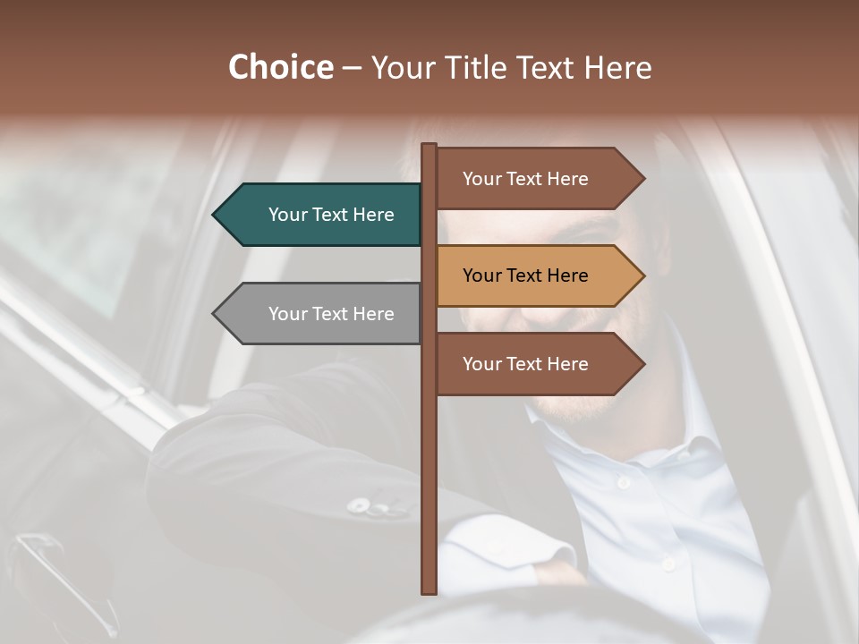 Sell Happy Businessman PowerPoint Template