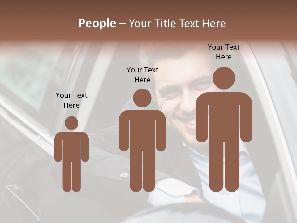 Sell Happy Businessman PowerPoint Template