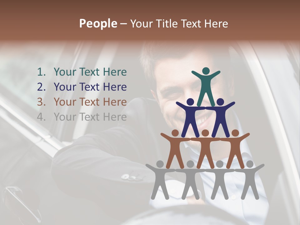 Sell Happy Businessman PowerPoint Template