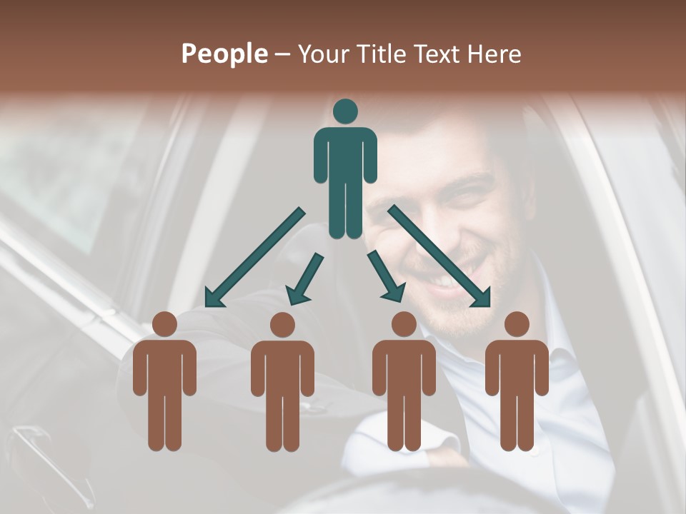 Sell Happy Businessman PowerPoint Template