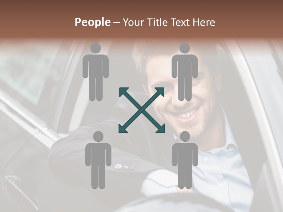 Sell Happy Businessman PowerPoint Template