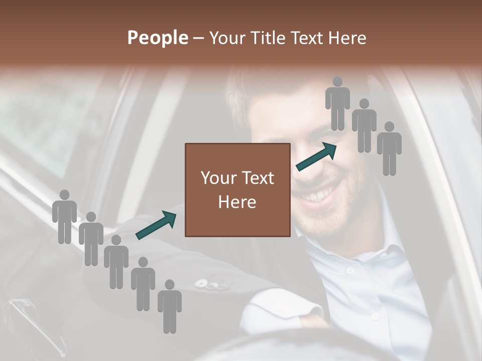 Sell Happy Businessman PowerPoint Template