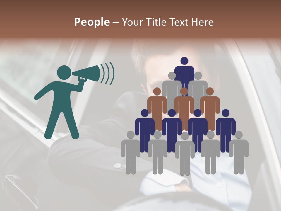 Sell Happy Businessman PowerPoint Template